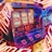 A vibrant scene featuring a classic slot machine with bright neon lights surrounding it. The slot machine displays symbols like 'Bar' and '7' and is set in a lively arcade environment. Reflections and colorful lighting add a sense of excitement and motion.